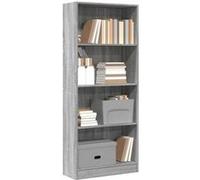 vidaXL Bibliothèque sonoma gris 60x24x143 cm bois d'ingénierie, étagère à livres, porte-livres, support à livres, armoire de 857817 Gris G
