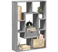 vidaXL - Bibliothèque Sonoma - Bois d'ingénierie 63x20x90 cm - Gris