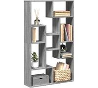 vidaXL Bibliothèque Sonoma Gris 72x20x120,5 cm Bois d'ingénierie, étagère, étagère de Rangement, Support à Livres, étagère à Livres, étagère de Stockage