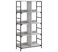 vidaXL Bibliothèque – Étagère à livres 8 compartiments Sonoma gris, bois d'ingénierie 78,5x33x153 cm