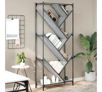 vidaXL Bibliothèque sonoma gris 79x30x180 cm bois ingénierie et métal