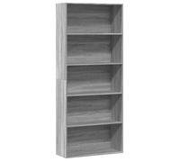vidaXL Bibliothèque Sonoma Gris 80x30x189 cm Bois d'ingénierie Étagère à livres