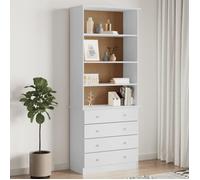 vidaXL Bibliothèque Alta avec tiroirs Blanc 77x35x186,5 cm en pin massif