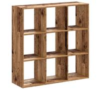 vidaXL Bibliothèque Vieux bois 102x32x102 cm Bois d'ingénierie Marron