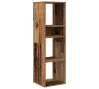 vidaXL Bibliothèque Vieux Bois 34x31x112 cm Bois d'ingénierie, Armoire de Rangement, étagère de Rangement, unité de rayonnage, étagère à Livres