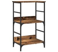 vidaXL Bibliothèque vieux bois 50x33x82 cm bois d'ingénierie, bibliothèque, armoire de rangement, support de rangement, étagère, étagère à livres