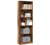 vidaXL Bibliothèque vieux bois 60x24x176 cm bois d'ingénierie, étagère à livres, porte-livres, support à livres, armoire de 857828 Marron G