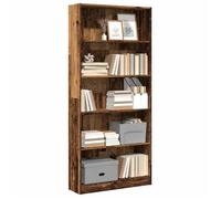 vidaXL Bibliothèque Vieux bois 80x24x176 cm bois d'ingénierie Marron