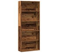 vidaXL Bibliothèque Vieux Bois – 80x30x189 cm – Bois d'ingénierie – Marron