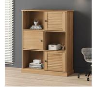 Bibliothèque VIGO 90x35x114,5 cm bois massif de pin, étagère, étagère à livres, armoire d'affichage, armoire de rangement, étagère de rangement