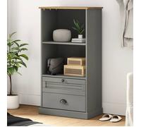 Vidaxl Bibliothèque Vigo Gris 60x35x114,5 Cm Bois Massif De Pin Gris