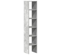 vidaXL Bibliothèques 2 pcs empilable Gris béton Bois d'ingénierie, étagère, étagère à Livres, Support de Livre, Armoire de Rangement