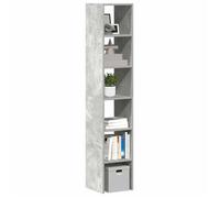 vidaXL Bibliothèques 2 pcs empilable Gris béton Bois d'ingénierie, étagère, étagère à Livres, Support de Livre, Armoire de Rangement