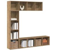 Bibliothèques 3 pcs chêne artisanal bois d ingénierie Marron G