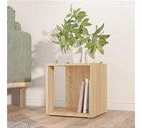 vidaXL Table d'Appoint Table Basse Table de Canapé Armoire d'angle Salle de Séjour Salon Intérieur Chêne Sonoma 33x33x34,5 cm Aggloméré