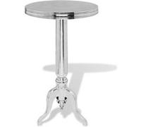 vidaXL Table auxiliaire ronde Aluminium Argenté