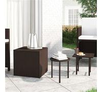 vidaXL Tables d'appoint 3 pcs Marron résine tressée, Table Basse, Bout de canapé, Table à thé, Table, Table Console, Table téléphonique