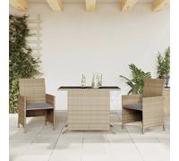 vidaXL Bistro 3 pcs Mélange Beige