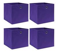 Vidaxl Bo?Tes De Rangement 4 Pcs Tissu Intissé 28x28x28 Cm Violet
