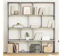 vidaXL Bibliothèque 3310310 Bois d'ingénierie 132x29x141,5 cm Gris béton