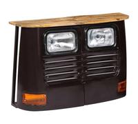 vidaXL Bois de Manguier Buffet Forme Camion Massif Gris Foncé Commode Bahut