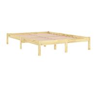 vidaXL - Cadre de lit sans matelas - Bois de pin massif - Sommier à lattes - 180x200 cm