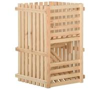 vidaXL Bois de Pin Solide Boîte à Pommes de Terre Boîte de Conservation Conteneur de Stockage Bac de Rangement de Cuisine 50x50x50 cm