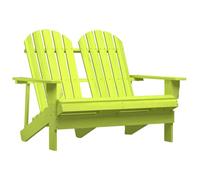 vidaXL Banc de jardin Adirondack 2 places en bois massif de sapin vert