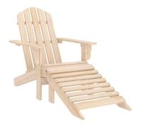 vidaXL Bois de Sapin Solide Chaise de Jardin Adirondack avec Pouf Fauteuil de Patio Siège d'Extérieur Chaise de Terrasse 315862