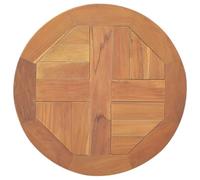 vidaXL Bois de Teck Solide Dessus de Table Rond Dessus de Table de Remplacement Rechange Dessus de Table de Salle à Manger Intérieur 2,5 cm 40 cm