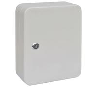 vidaXL Boîte à clés avec verrouillage Ivoire 20 x 7,5 x 25 cm Acier