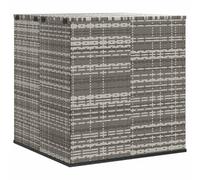 vidaXL Coffre à coussins de jardin en rotin PE 100x97,5x104 cm Gris