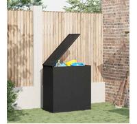 vidaXL Boîte à coussins de jardin Résine tressée 100x49x103,5 cm Noir