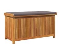 vidaXL Boîte à Coussins d'extérieur 113x50x60,5cm Bois Massif d'acacia, conteneur à Coussins, boîte de Rangement, boîte à Coussins d'extérieur