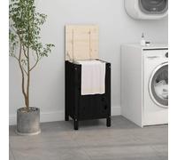 vidaXL Coffre à linge noir 44x44x76 cm pin massif