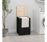 vidaXL Coffre à linge 823568 – pin massif 44x44x66 cm Noir