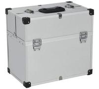 vidaXL Boîte à outils 38x22,5x34 cm Argenté Aluminium Gris G
