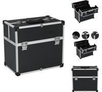 vidaXL Boîte à outils 38x22,5x34 cm Noir Aluminum - Caisses à outils