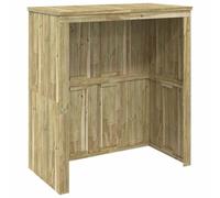 vidaXL Boîte à poubelles en pin imprégné pour jardin et terrasse - Rangement rustique - Poubelle rectangulaire d'extérieur - Support en bois de pin