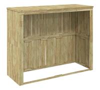 vidaXL Boîte à poubelles en pin imprégné pour jardin et terrasse - Rangement rustique - Poubelle rectangulaire d'extérieur - Support en bois de pin