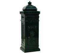 vidaXL Boîte aux lettres à pilier Vintage Aluminium antirouille Vert Maison