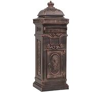 vidaXL Boîte aux lettres à pilier Aluminium Vintage Bronze antirouille
