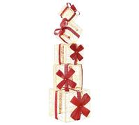 vidaXL Boîte Cadeau décoration de Noël 5 pc 125 LED Blanc Chaud