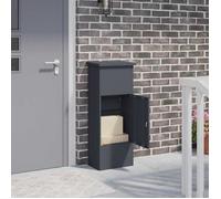 vidaXL Boîte de dépôt de colis Anthracite 44.5 x 29 x 110.5 cm Acier