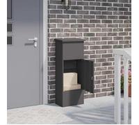vidaXL Boîte de dépôt de colis Noir 44.5 x 29 x 110.5 cm Acier