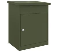 Vidaxl Boîte De Dépôt De Colis Vert Olive 44 X 35 X 59 Cm Acier