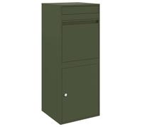 vidaXL Boîte de dépôt de Colis Vert Olive 41 x 38 x 103 cm Acier, Boîte aux Lettres étanche, Moderne et sécurisée, pour Jardin et terrasse, Pratique pour Colis