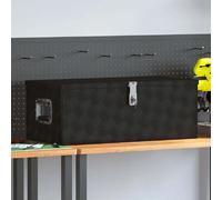 vidaXL Boîte de rangement noire 80x39x30 cm aluminium