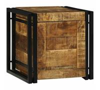 vidaXL Boîte de rangement 40 x 40 x 40 cm Bois de mangue massif, Organisateur de salon, boîte de rangement moderne pour la maison, déco pratique avec meuble rustique