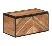 vidaXL Boîte de rangement 60x30x30 cm bois massif d'acacia et fer